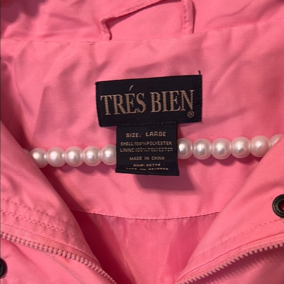 Tres Bien Pink Pullover Windbreaker Jacket - Picture 2 of 2